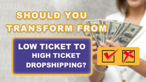 Moet je transformeren van Low Ticket naar High Ticket Dropshipping?