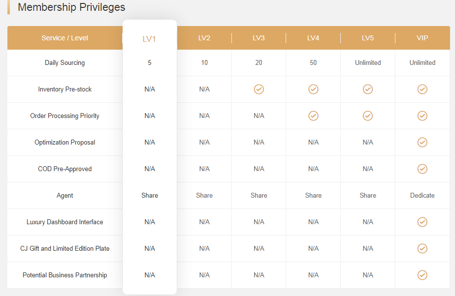 CJ Dropshipping will provide many privileges for VIP clients 