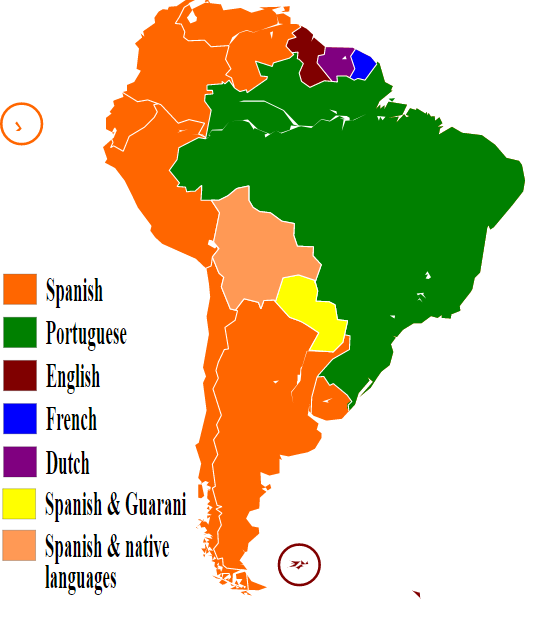 Verschillende taaldistributie in Latijns-Amerika