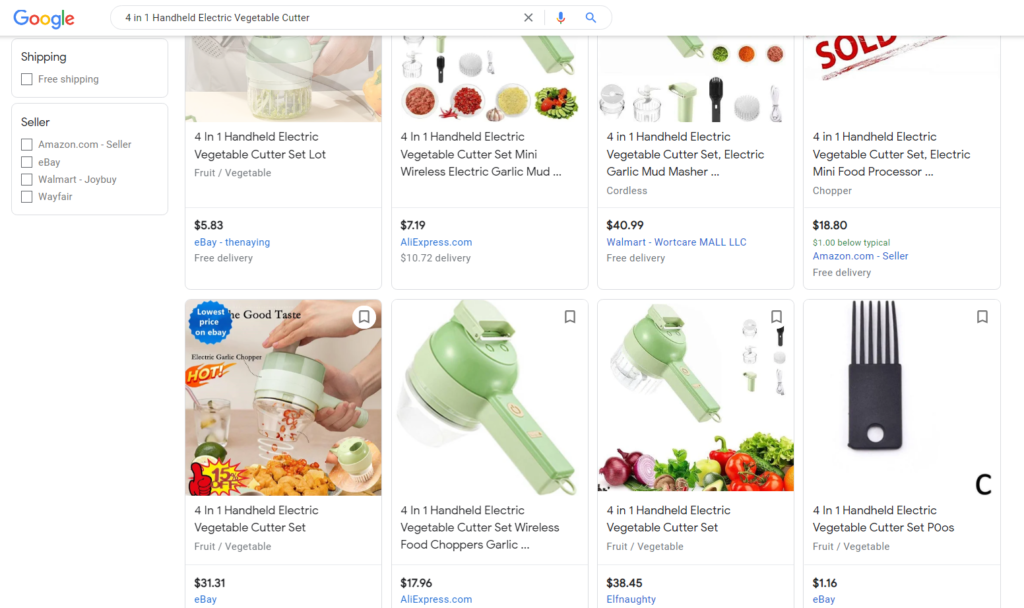 The average price of multifunction vegetable cutter is around $38-$45