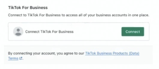 Connect to TikTok For Business 