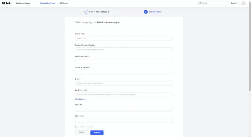 Once the ticket is submitted, the TikTok service team will review your request and help you solve it soon