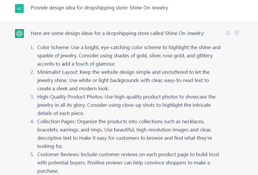 ChatGPT AI can design the website for you