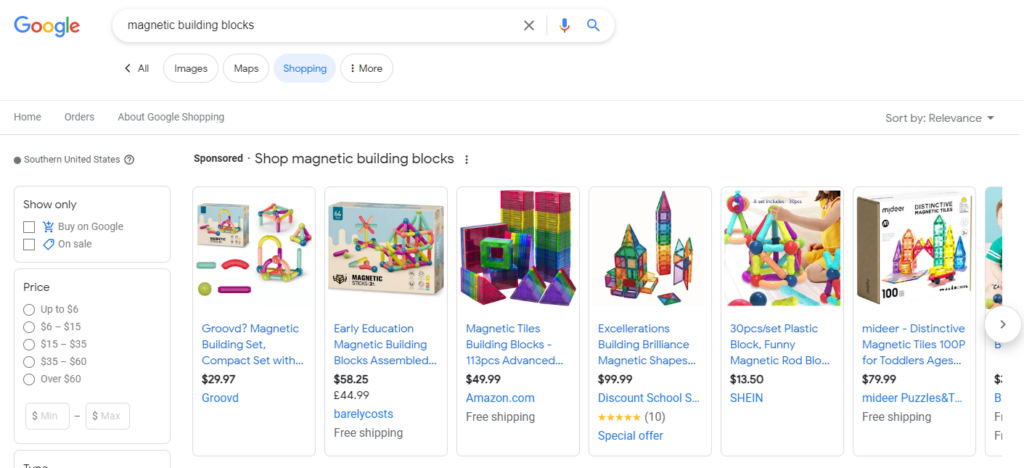 Resultado de Google de Magnetic Building Blocks.